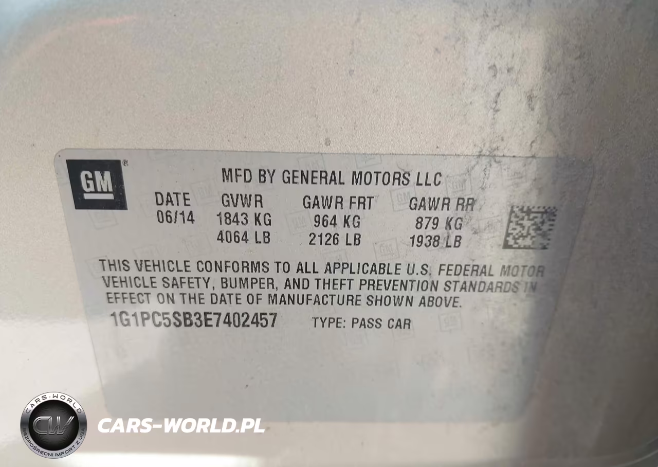 2014 Chevrolet Cruze 1Lt Auto VIN:1G1PC5SB3E7402457 - 9