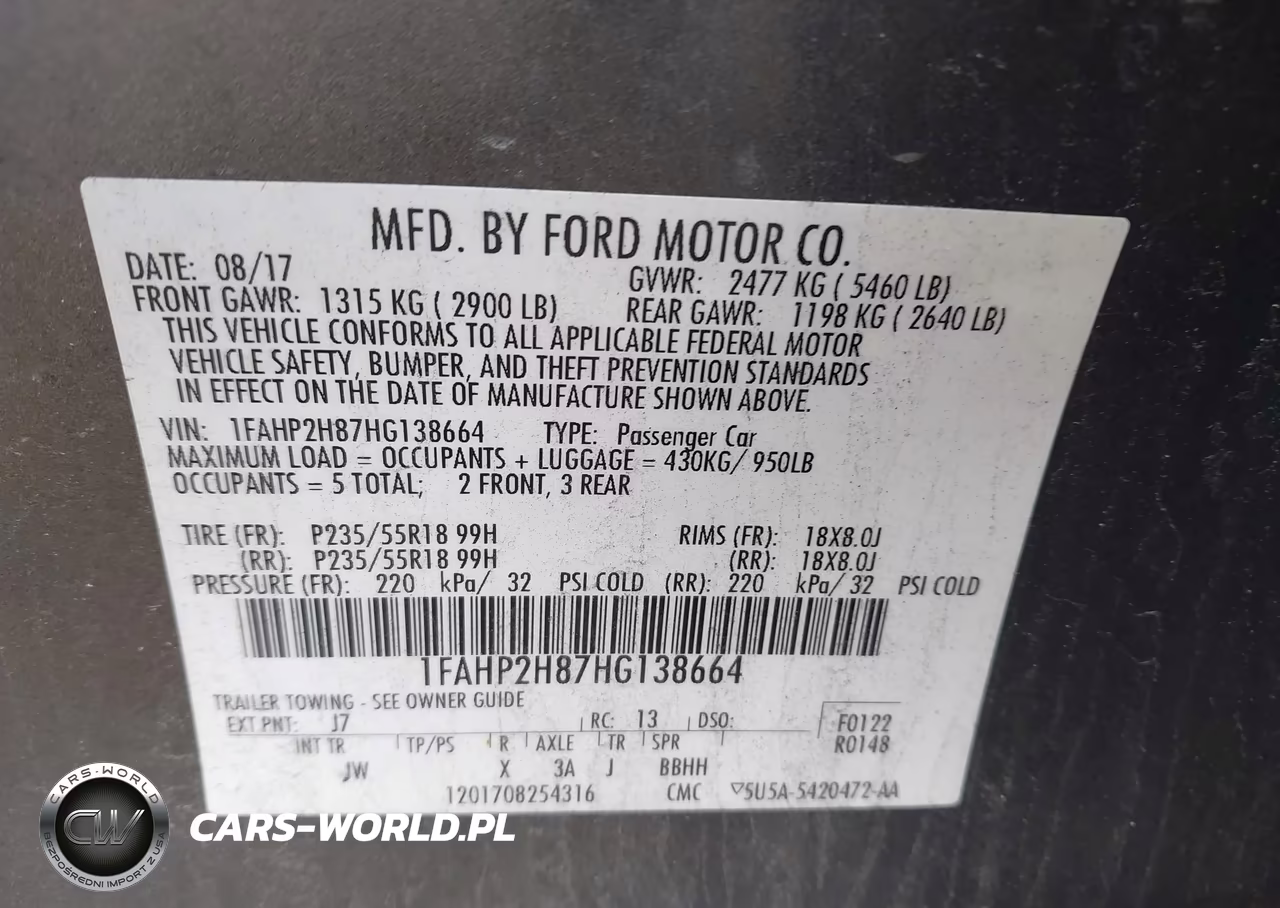 2017 Ford Taurus Sel VIN:1FAHP2H87HG138664 - 9