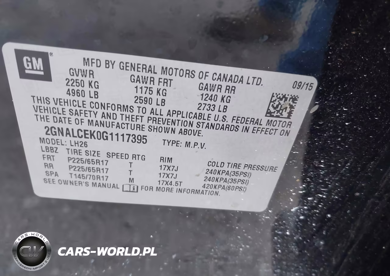 2016 Chevrolet Equinox Lt VIN:2GNALCEK0G1117395 - 9