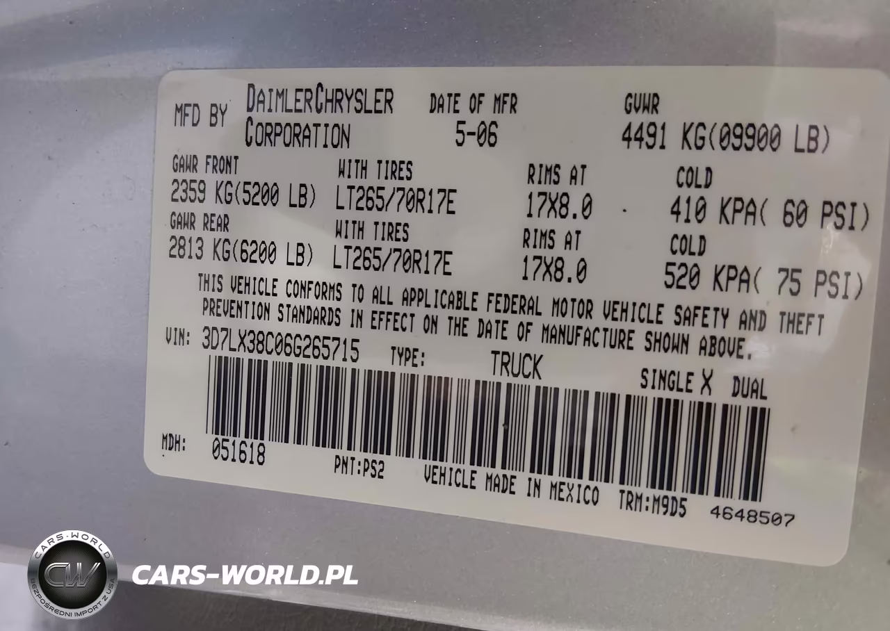 2006 Dodge Ram 3500 Slt-Sport VIN:3D7LX38C06G265715 - 9