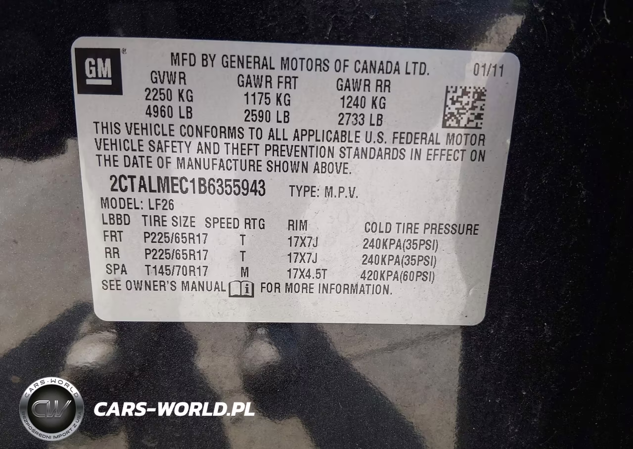 2011 GMC Terrain Sle-1 VIN:2CTALMEC1B6355943 - 9