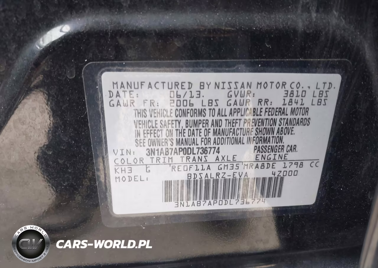 2013 Nissan Sentra Sr VIN:3N1AB7AP0DL736774 - 9