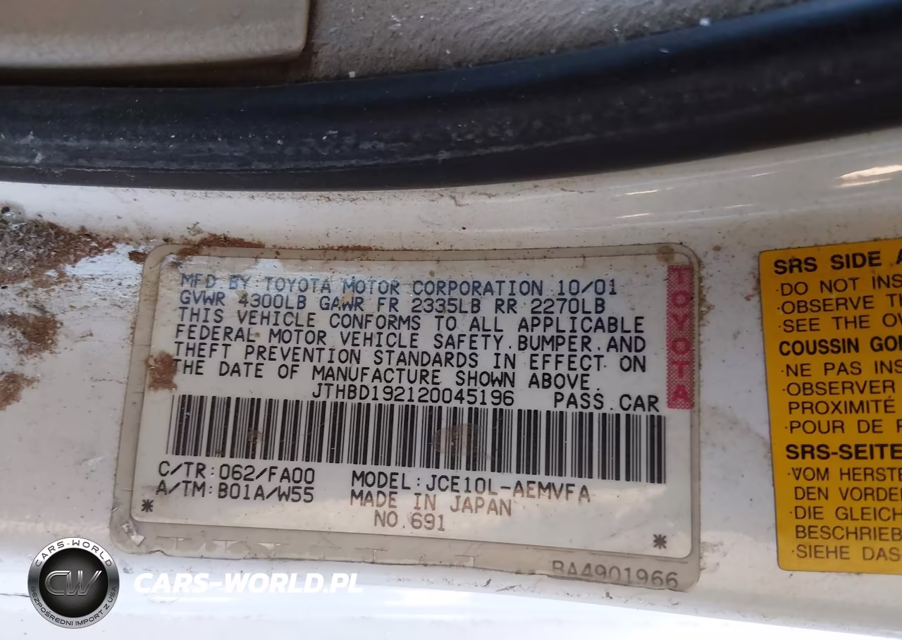 2002 Lexus Is 300 Base W-5-Speed Manual VIN:JTHBD192120045196 - 9