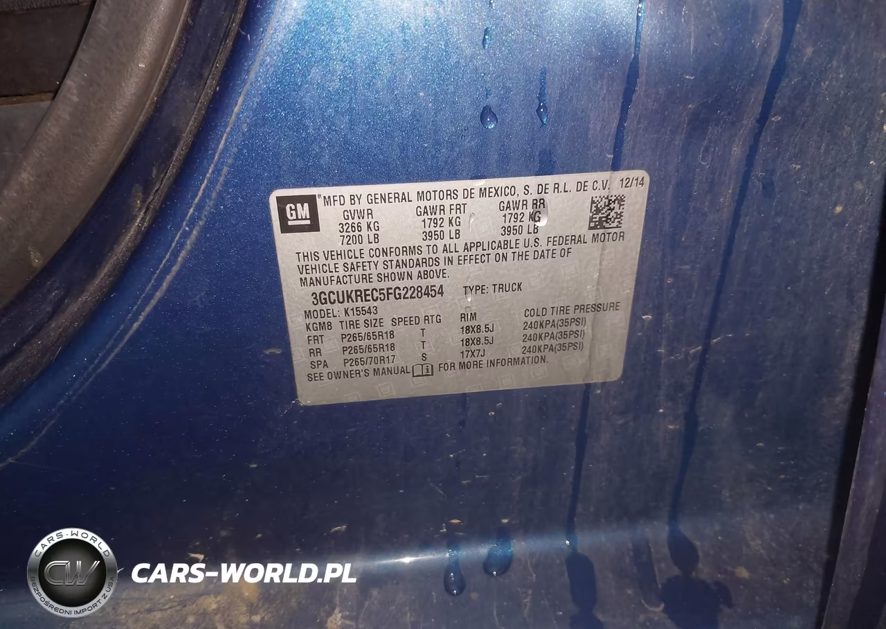 2015 Chevrolet Silverado 1500 Lt VIN:3GCUKREC5FG228454 - 9