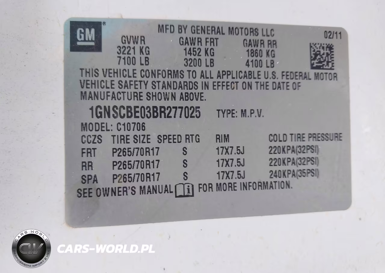 2011 Chevrolet Tahoe Lt VIN:1GNSCBE03BR277025 - 9