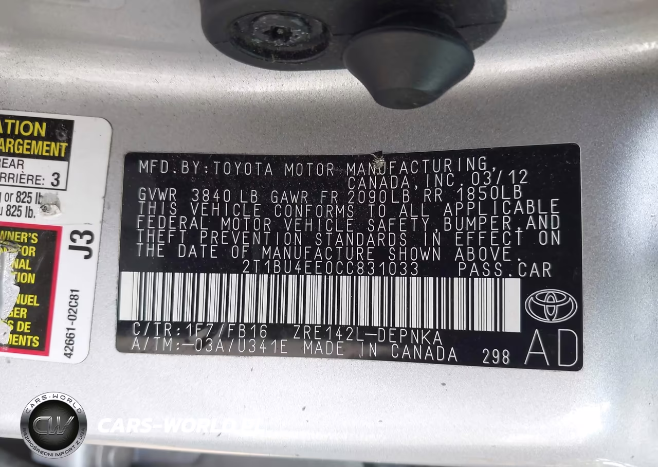 2012 Toyota Corolla Le VIN:2T1BU4EE0CC831033 - 9