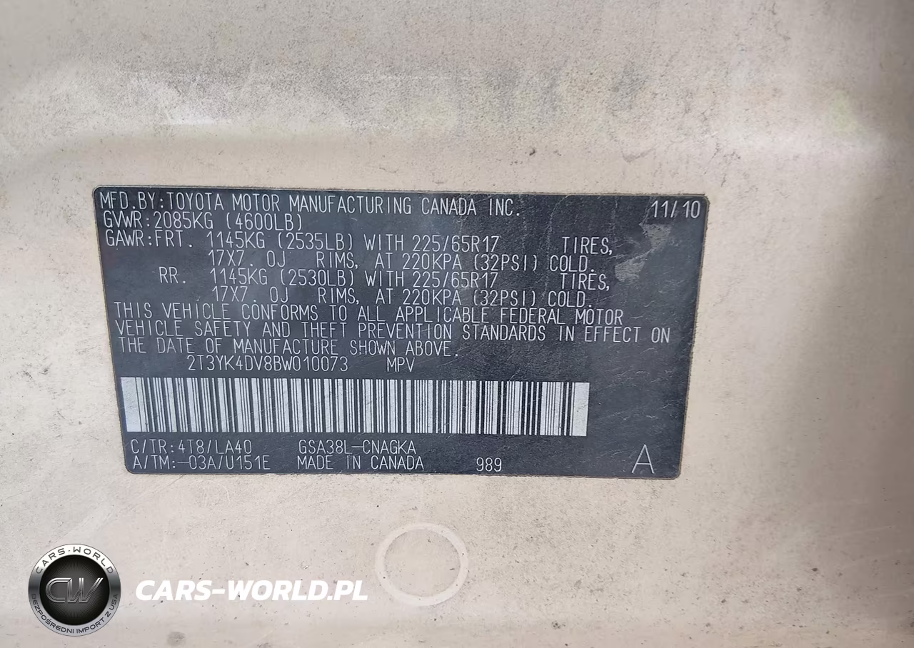 2011 Toyota Rav4 Limited V6 VIN:2T3YK4DV8BW010073 - 9