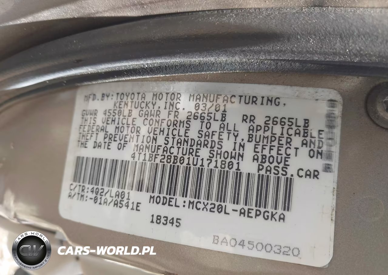 2001 Toyota Avalon Xls VIN:4T1BF28B01U171801 - 9