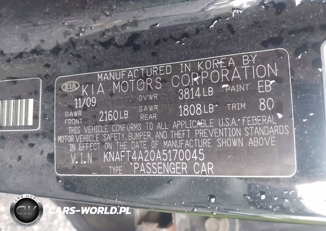 2010 Kia Forte Lx VIN:KNAFT4A20A5170045 - 9