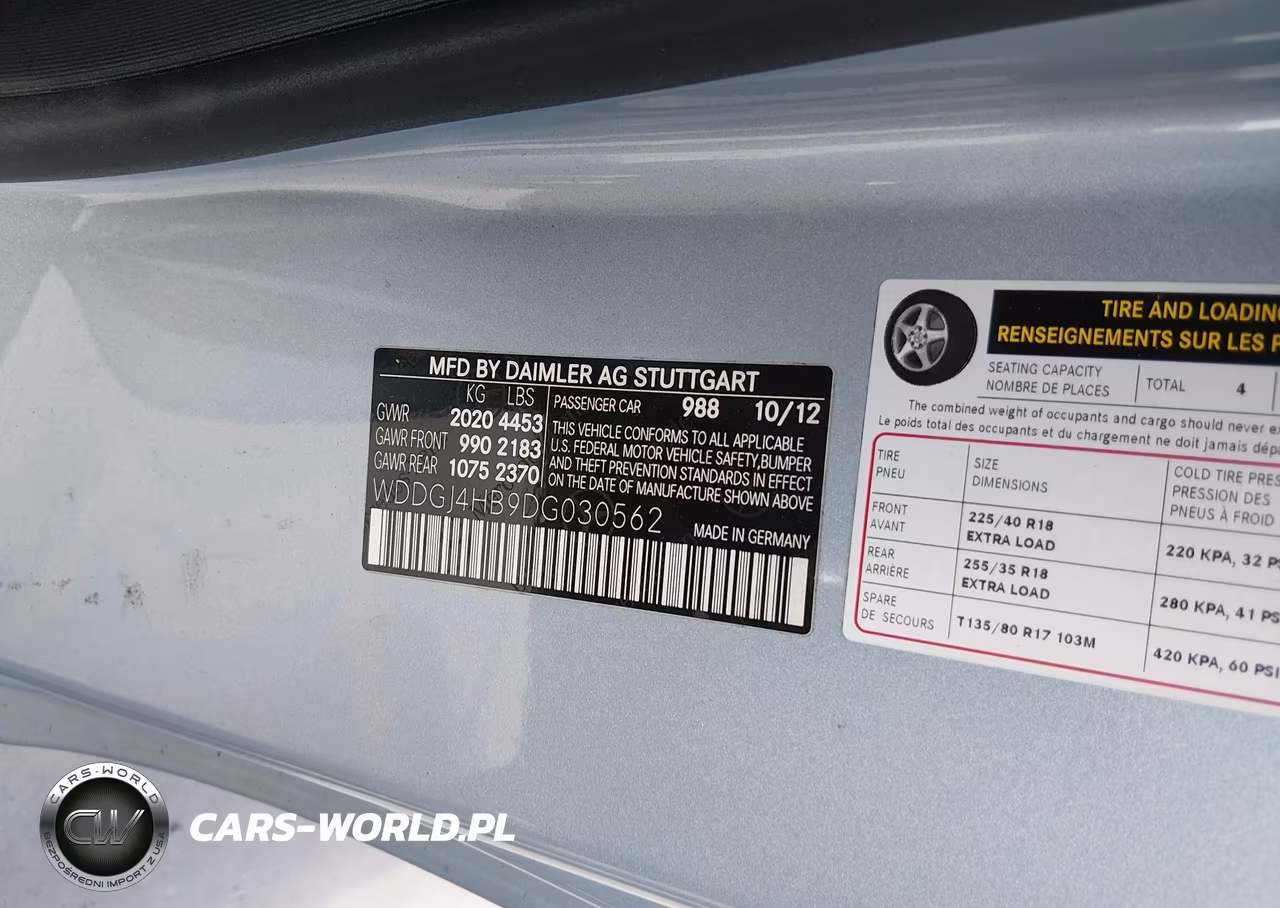 MERCEDES-BENZ C 250 VIN:WDDGJ4HB9DG030562 - 9