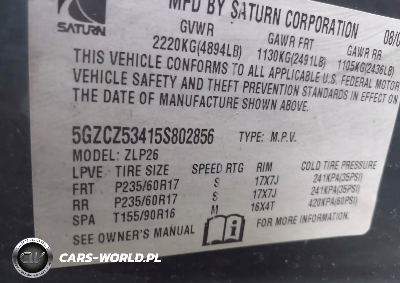2005 Saturn Vue V6 VIN:5GZCZ53415S802856 - 9