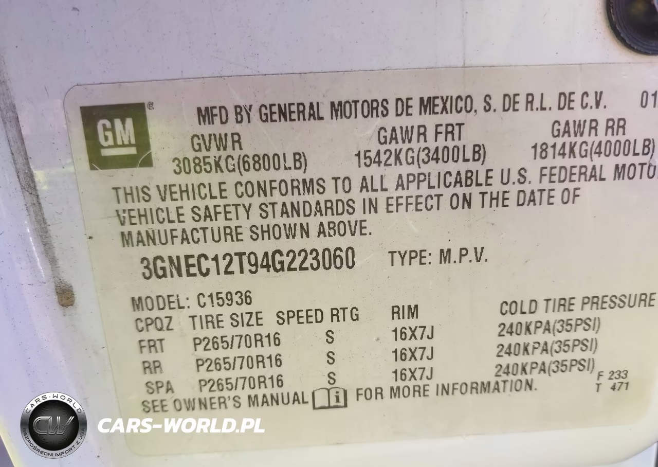 2004 Chevrolet Avalanche 1500 VIN:3GNEC12T94G223060 - 9