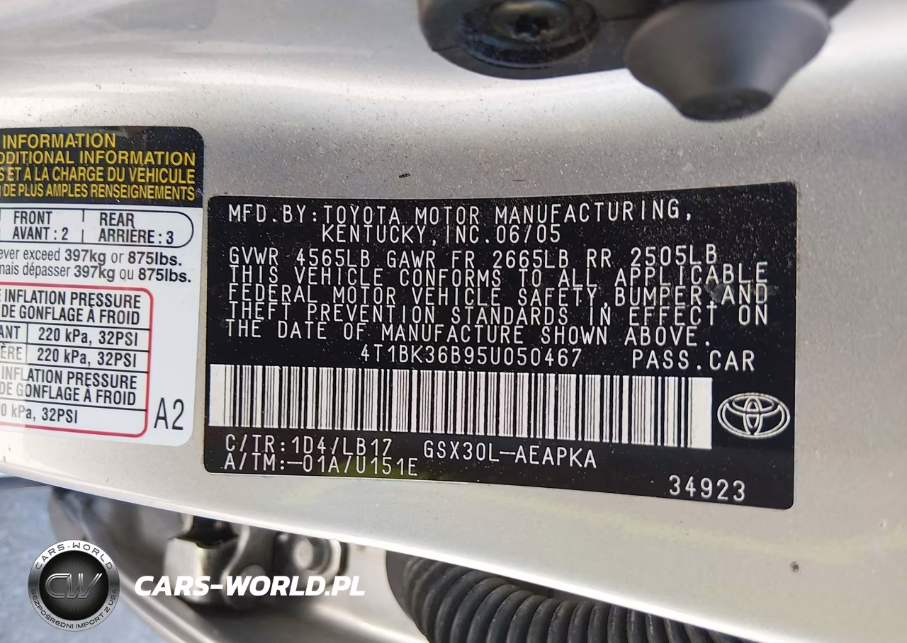 2005 Toyota Avalon Limited VIN:4T1BK36B95U050467 - 9