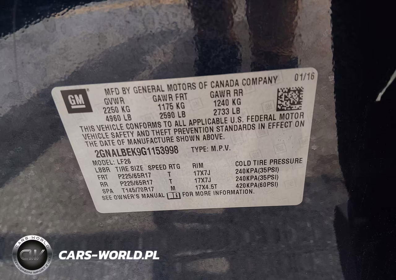 2016 Chevrolet Equinox Ls VIN:2GNALBEK9G1153998 - 9