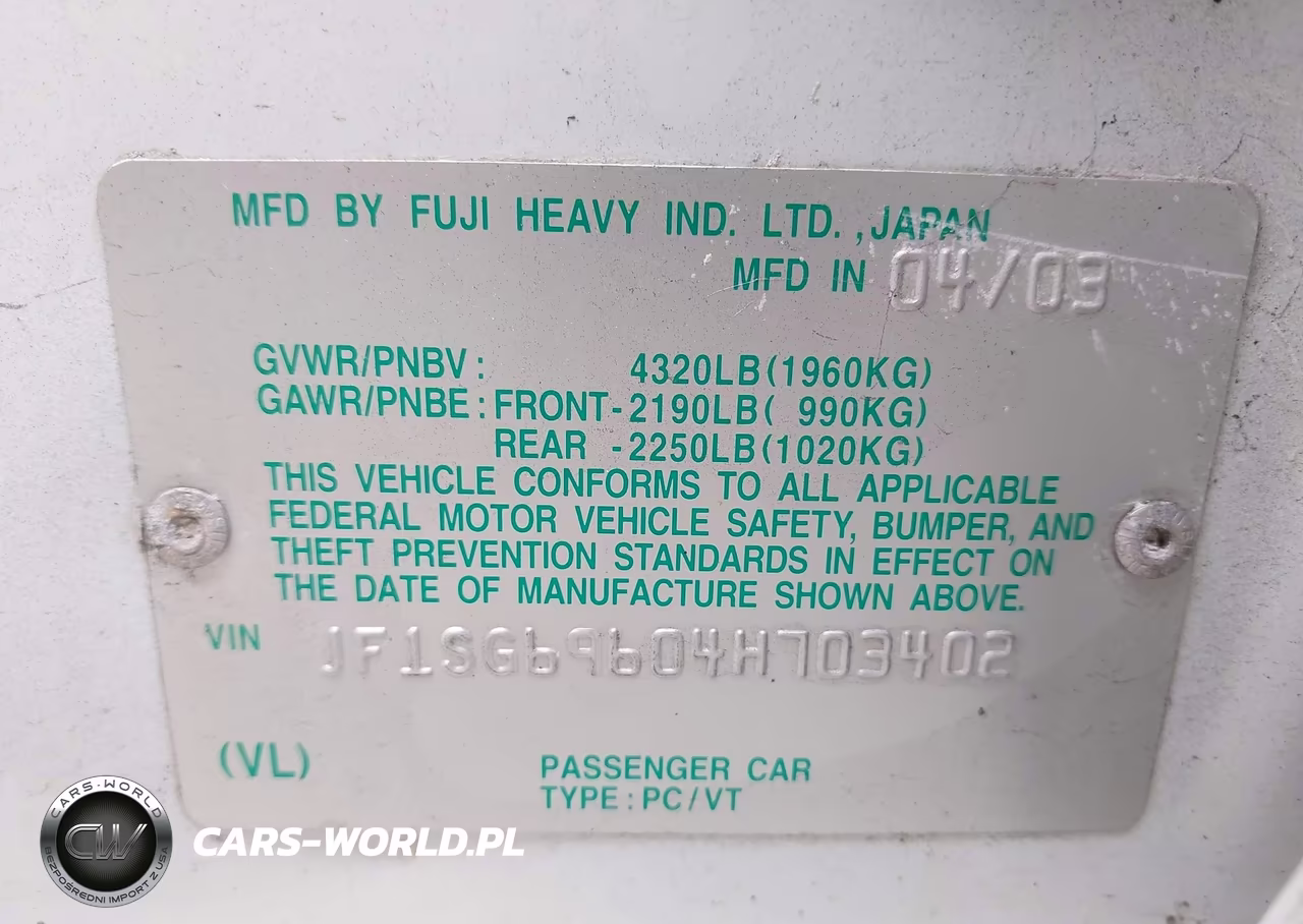 2004 Subaru Forester 2.5Xt VIN:JF1SG69604H703402 - 9