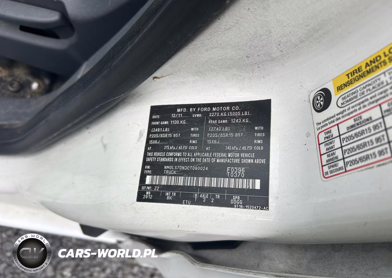 2012 Ford Transit Connect Xlt VIN:NM0LS7DN3CT090024 - 9