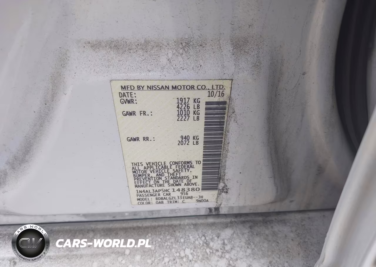2017 Nissan Altima 2.5 S VIN:1N4AL3AP5HC148380 - 9