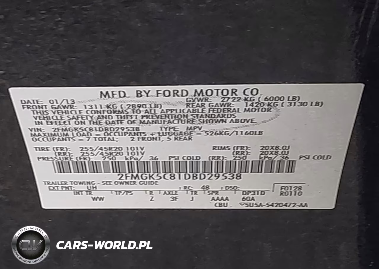 2013 Ford Flex Sel VIN:2FMGK5C81DBD29538 - 9