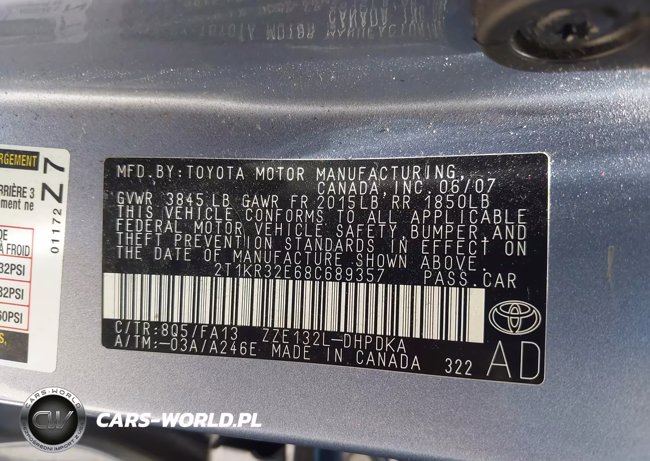 2008 Toyota Matrix Std VIN:2T1KR32E68C689357 - 9