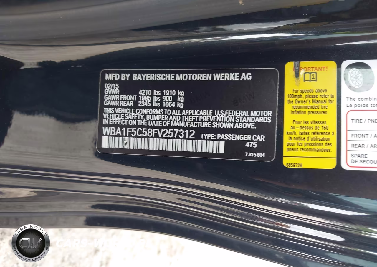 2015 BMW 228I VIN:WBA1F5C58FV257312 - 9
