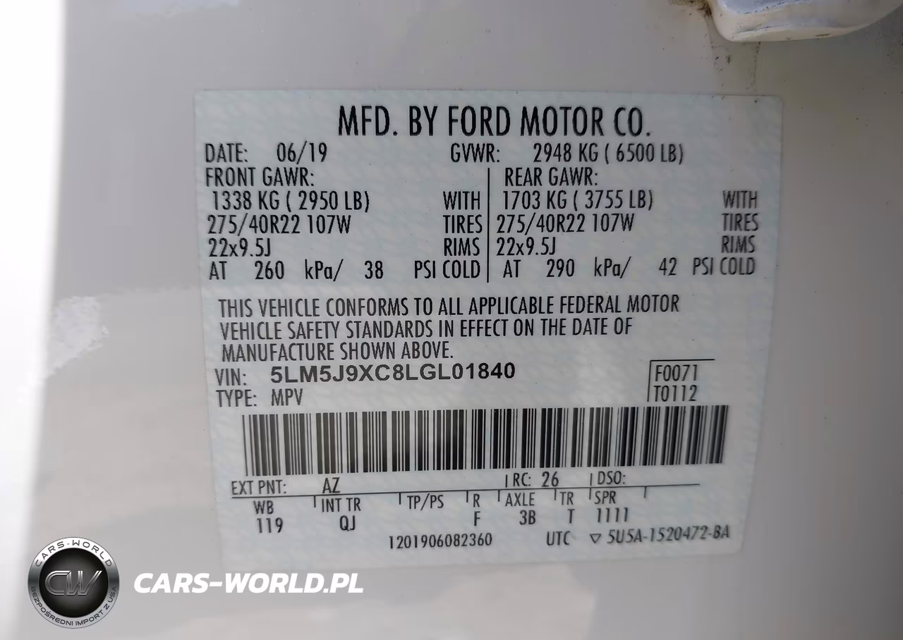 2020 Lincoln Aviator Black Label VIN:5LM5J9XC8LGL01840 - 9