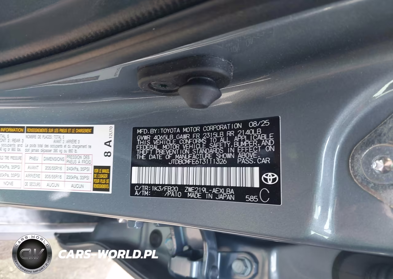 2026 Toyota Corolla Hybrid Hybrid Le VIN:JTDBCMFE6T3111326 - 9
