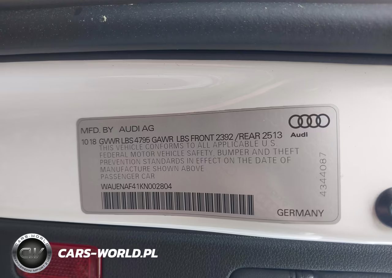 2019 Audi A4 45 Premium VIN:WAUENAF41KN002804 - 9