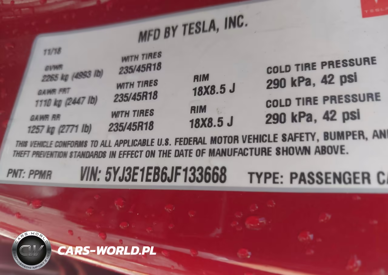 2018 Tesla Model 3 Long Range-Performance VIN:5YJ3E1EB6JF133668 - 9
