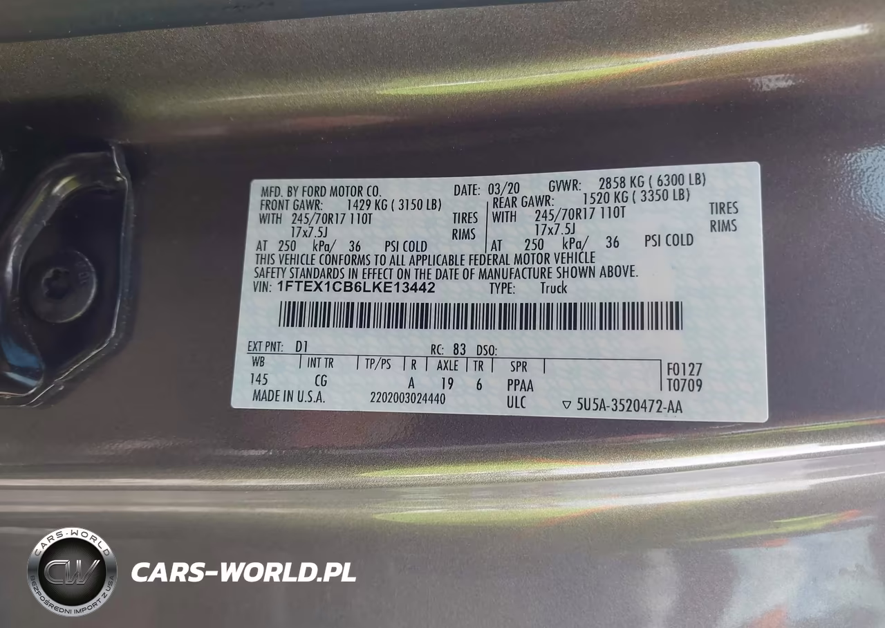 2020 Ford F-150 Xl-Xlt VIN:1FTEX1CB6LKE13442 - 9