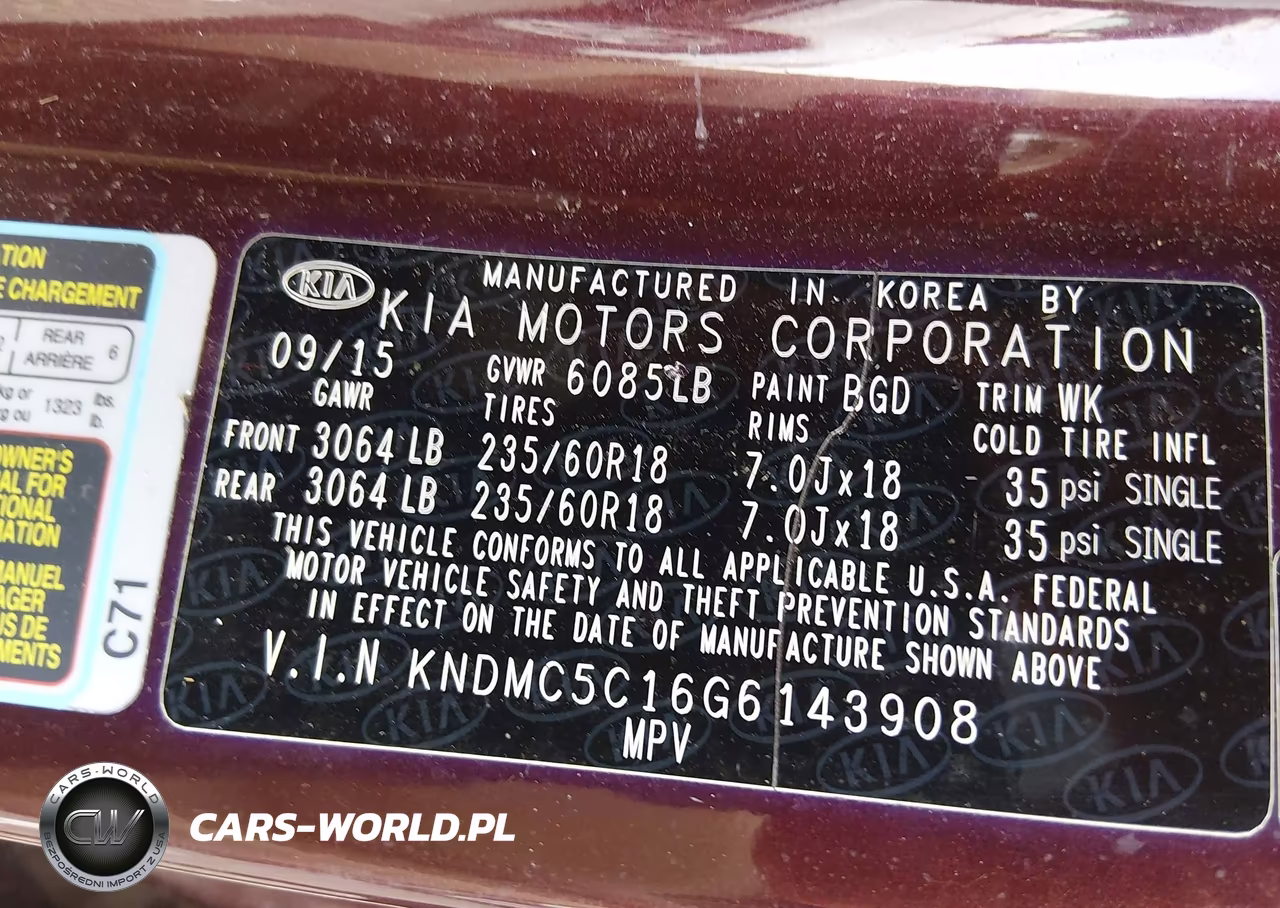 2016 Kia Sedona Ex VIN:KNDMC5C16G6143908 - 9