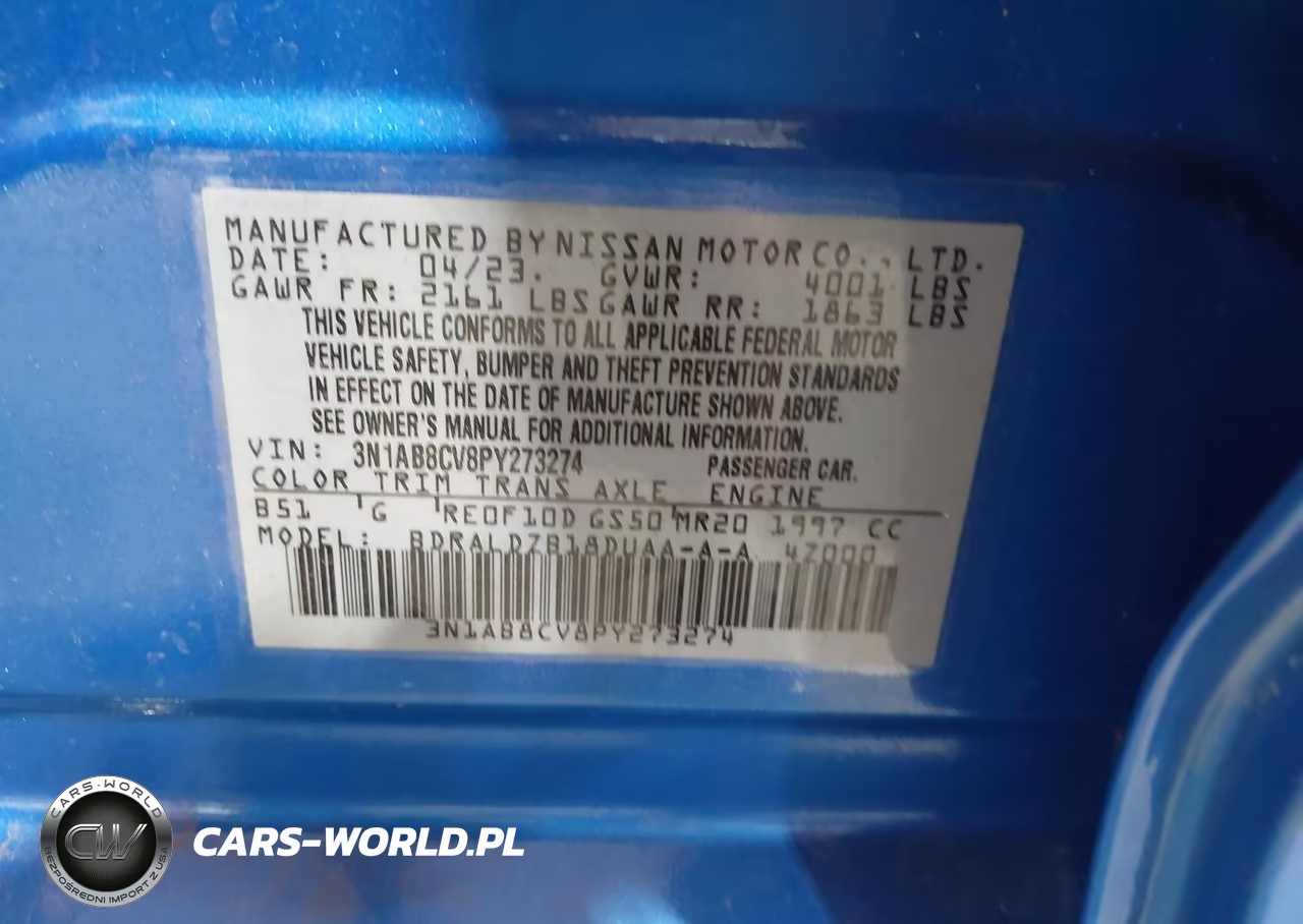 2023 Nissan Sentra Sv Xtronic Cvt VIN:3N1AB8CV8PY273274 - 9