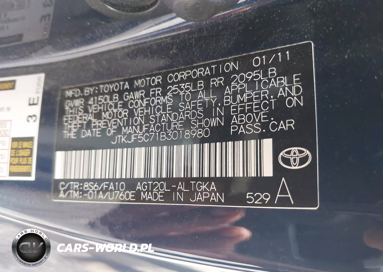 2011 Scion Tc VIN:JTKJF5C71B3018980 - 9