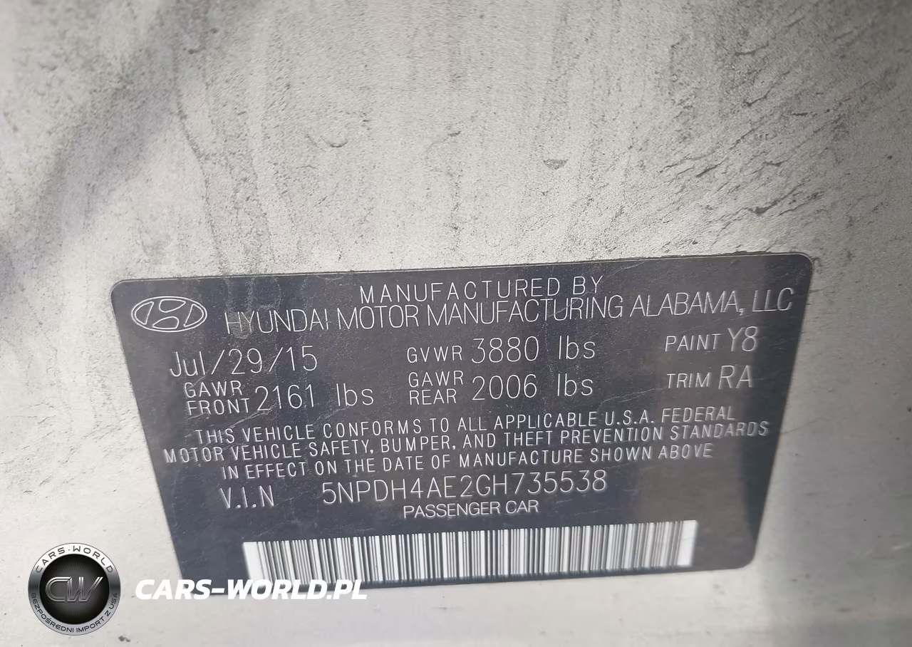 2016 Hyundai Elantra Se VIN:5NPDH4AE2GH735538 - 9
