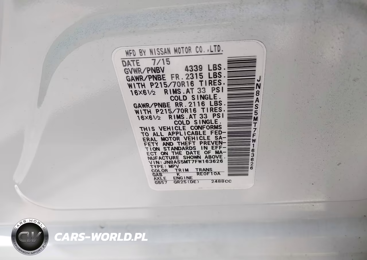 2015 Nissan Rogue Select S VIN:JN8AS5MT7FW163626 - 9