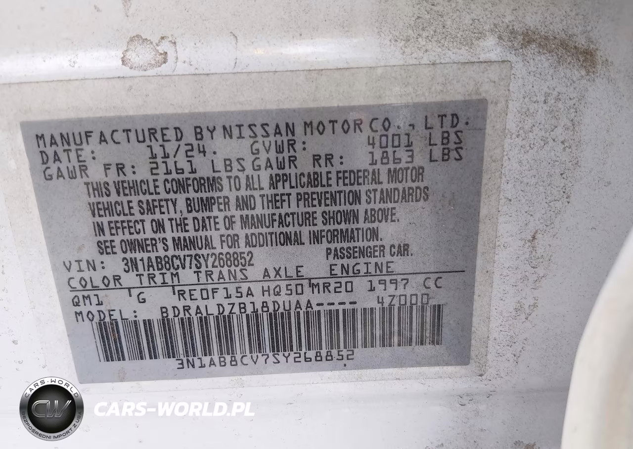 2025 Nissan Sentra Sv VIN:3N1AB8CV7SY268852 - 9
