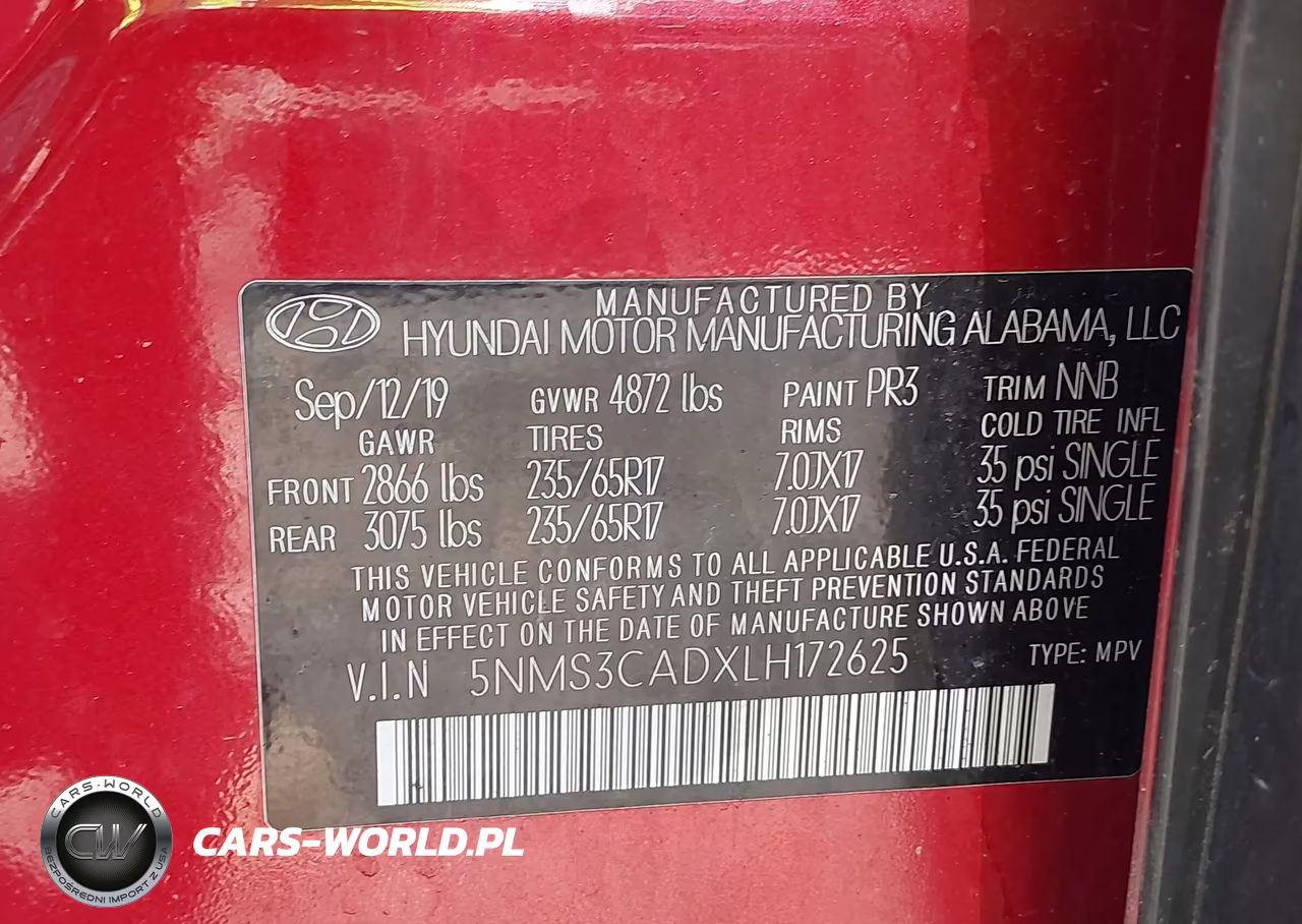 2020 Hyundai Santa Fe Sel VIN:5NMS3CADXLH172625 - 9