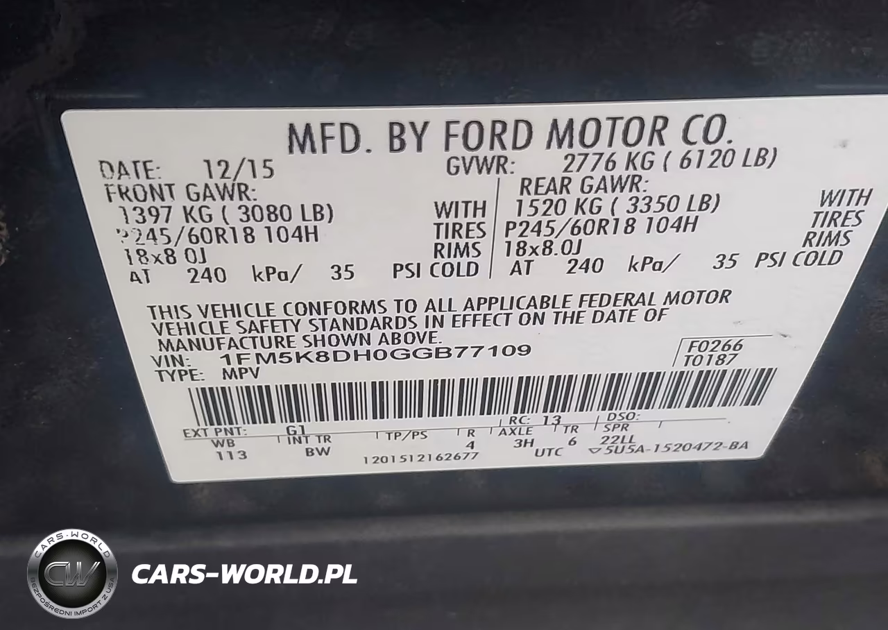 2016 Ford Explorer Xlt VIN:1FM5K8DH0GGB77109 - 9