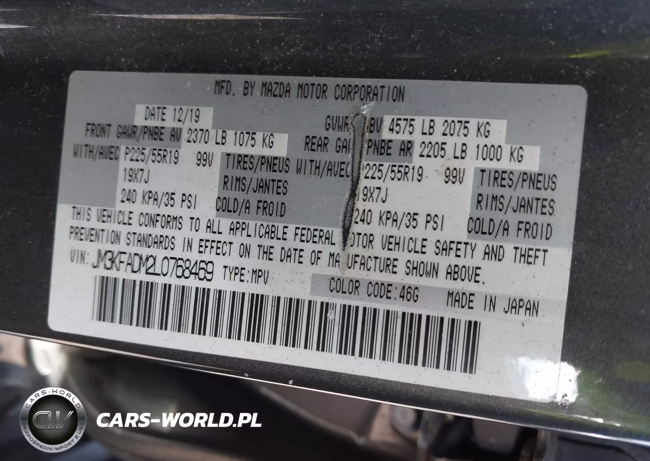 2020 Mazda Cx-5 Grand Touring VIN:JM3KFADM2L0768469 - 9