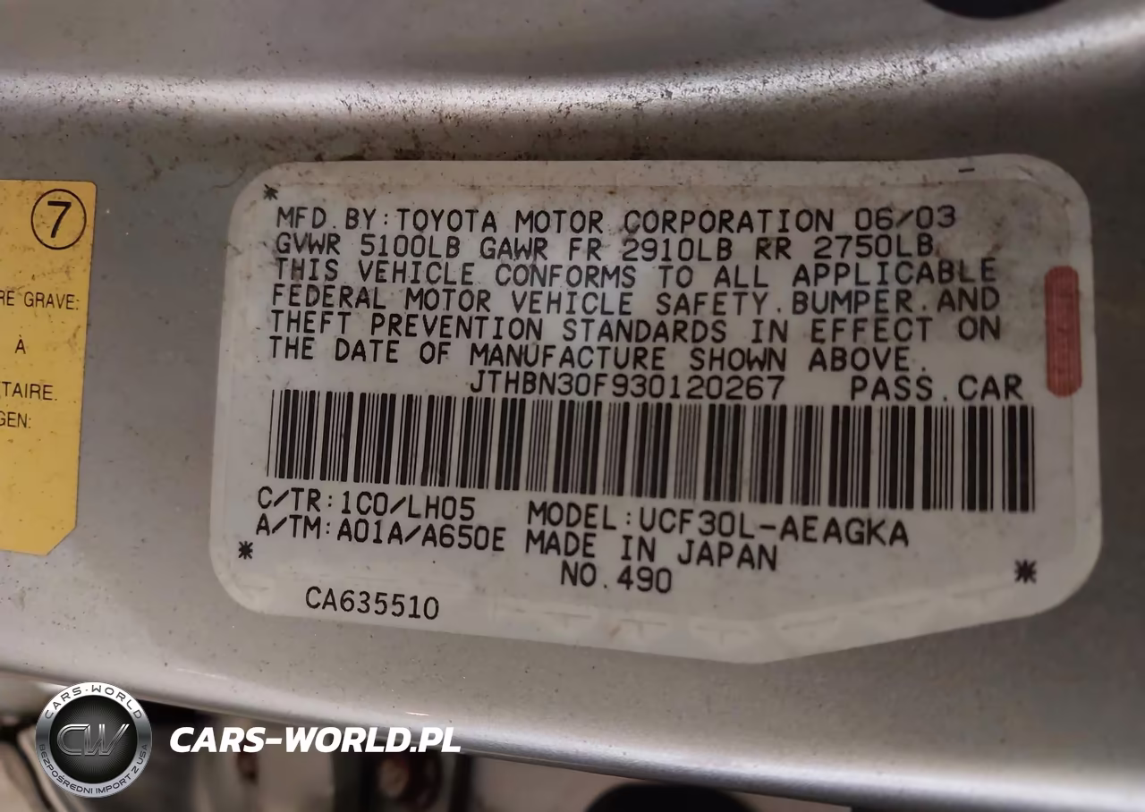2003 Lexus Ls 430 VIN:JTHBN30F930120267 - 9