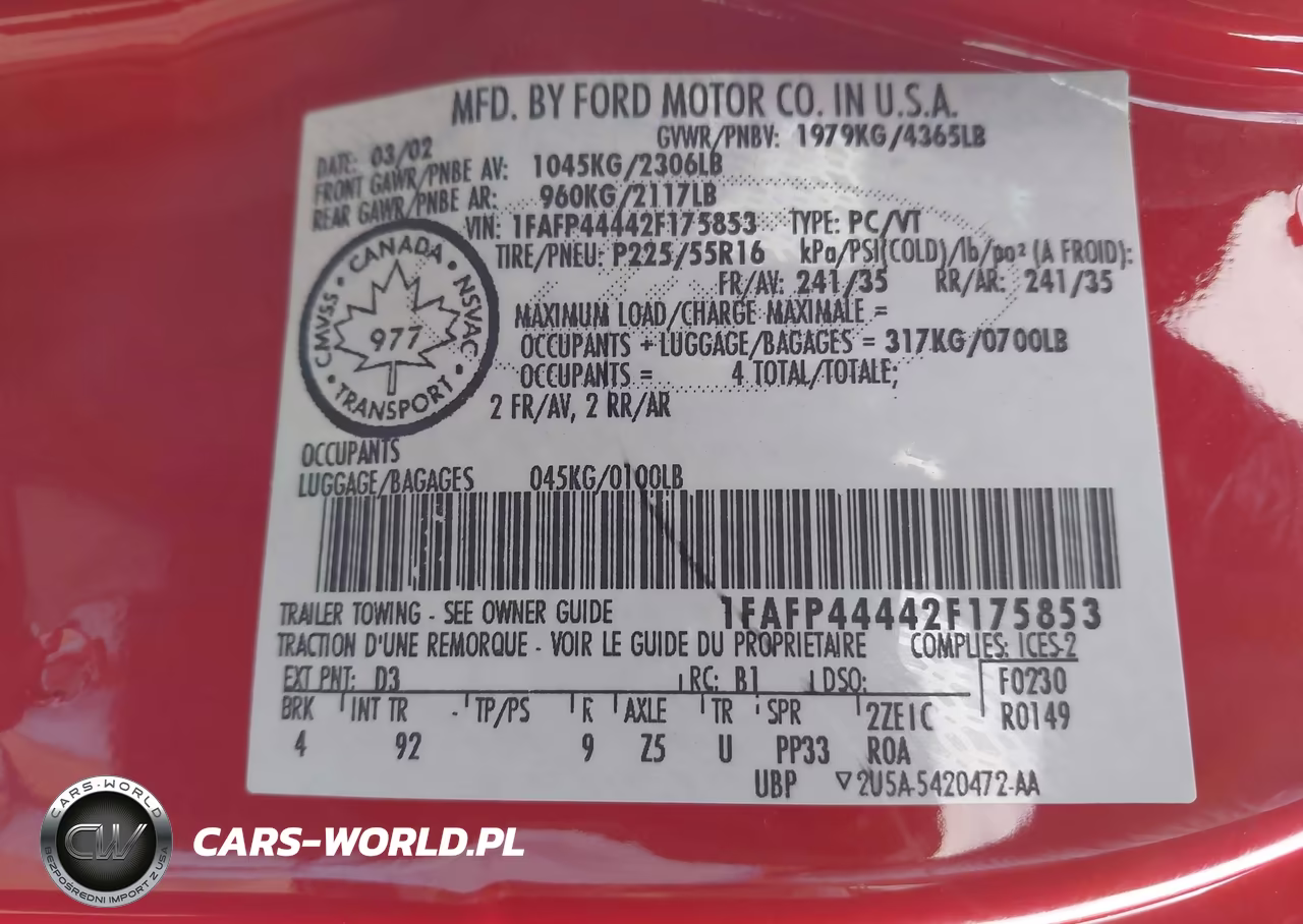 2002 Ford Mustang Deluxe-Premium VIN:1FAFP44442F175853 - 9