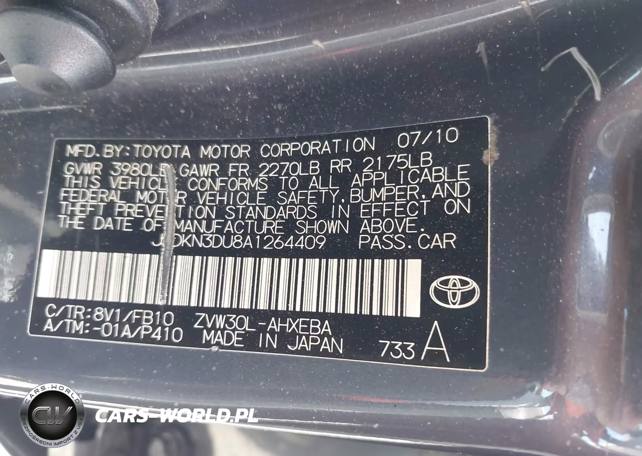 2010 Toyota Prius Ii VIN:JTDKN3DU8A1264409 - 9