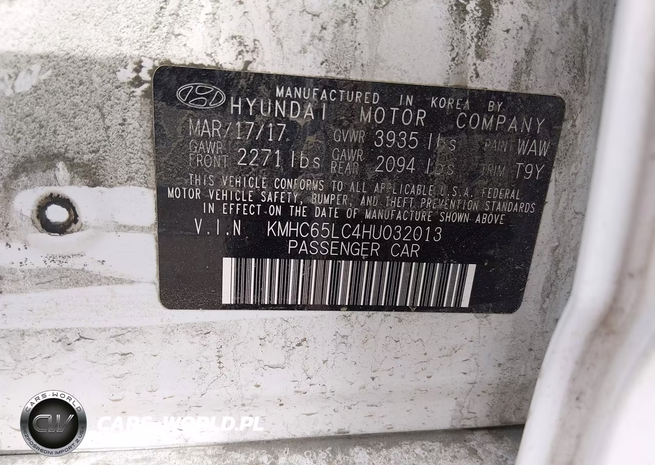 2017 Hyundai Ioniq Hybrid Blue VIN:KMHC65LC4HU032013 - 9