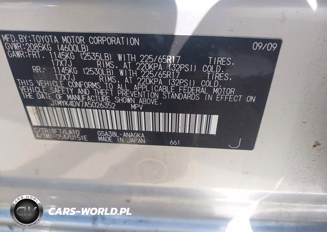 2010 Toyota Rav4 Limited V6 VIN:JTMYK4DV7A5026352 - 9