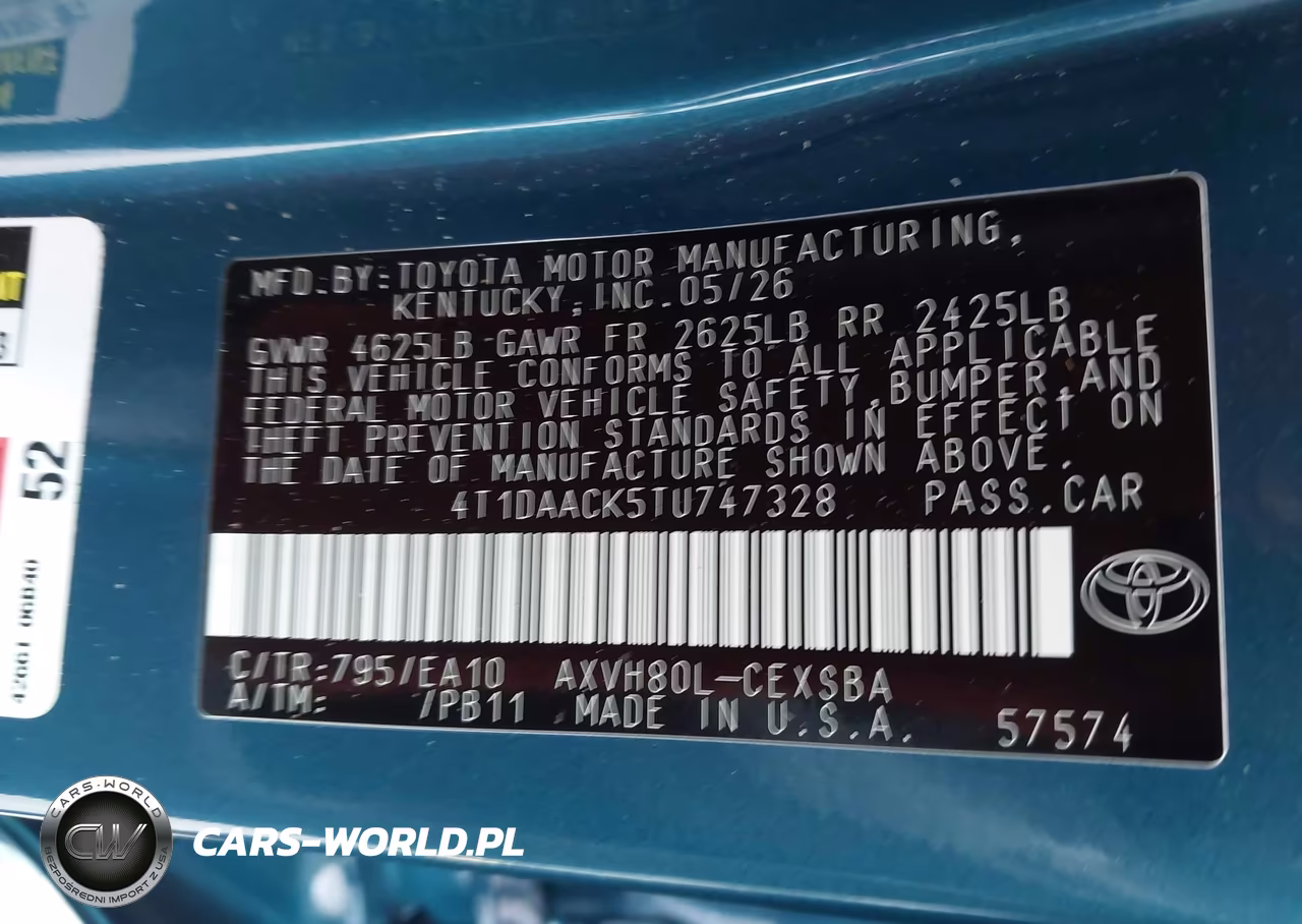 2026 Toyota Camry Se VIN:4T1DAACK5TU747328 - 9