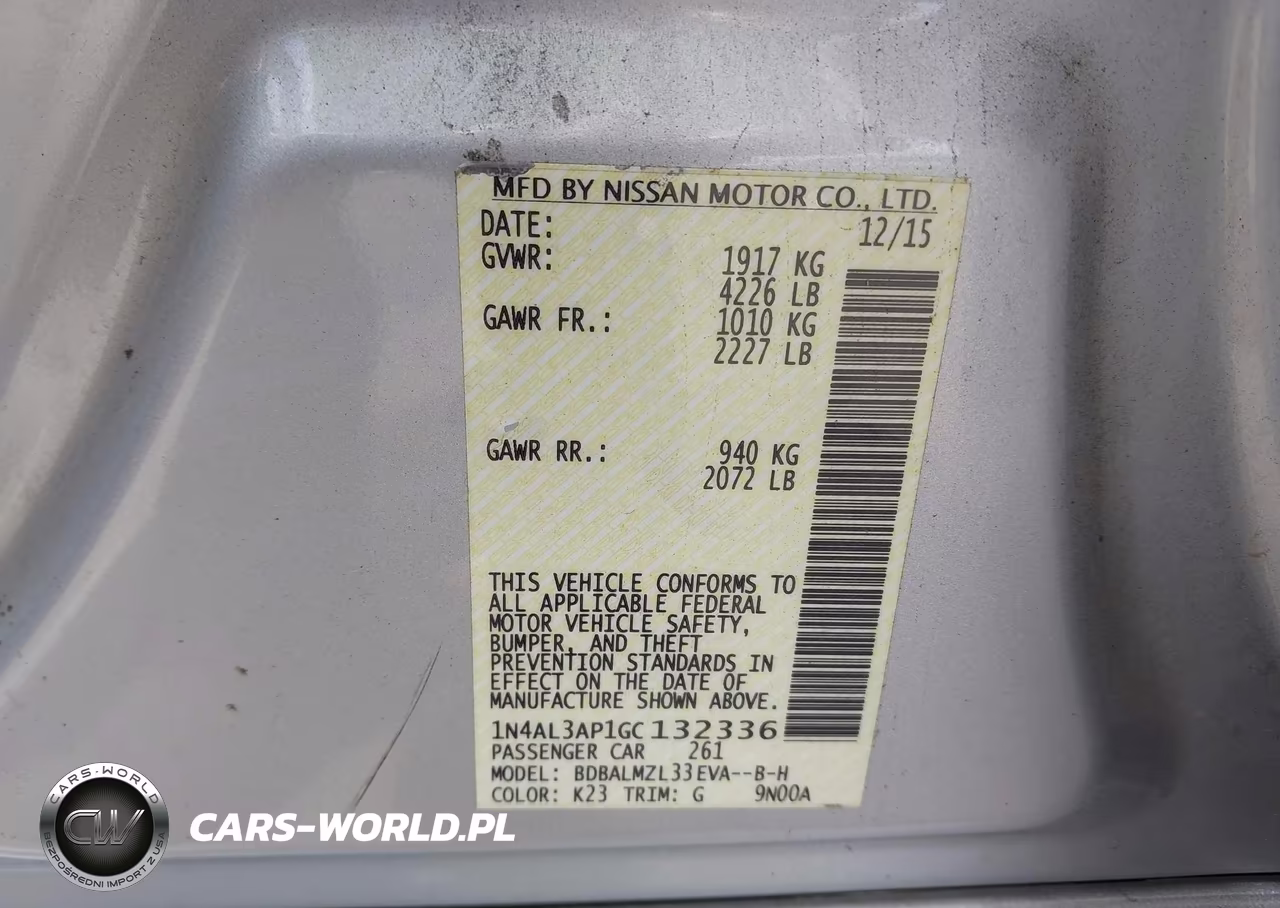 2016 Nissan Altima 2.5 Sv VIN:1N4AL3AP1GC132336 - 9