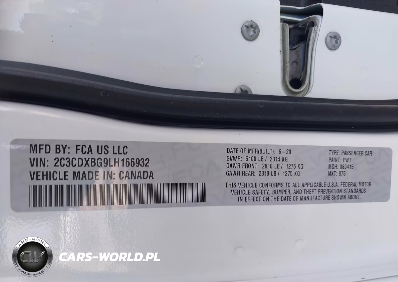 2020 Dodge Charger Sxt Rwd VIN:2C3CDXBG9LH166932 - 9