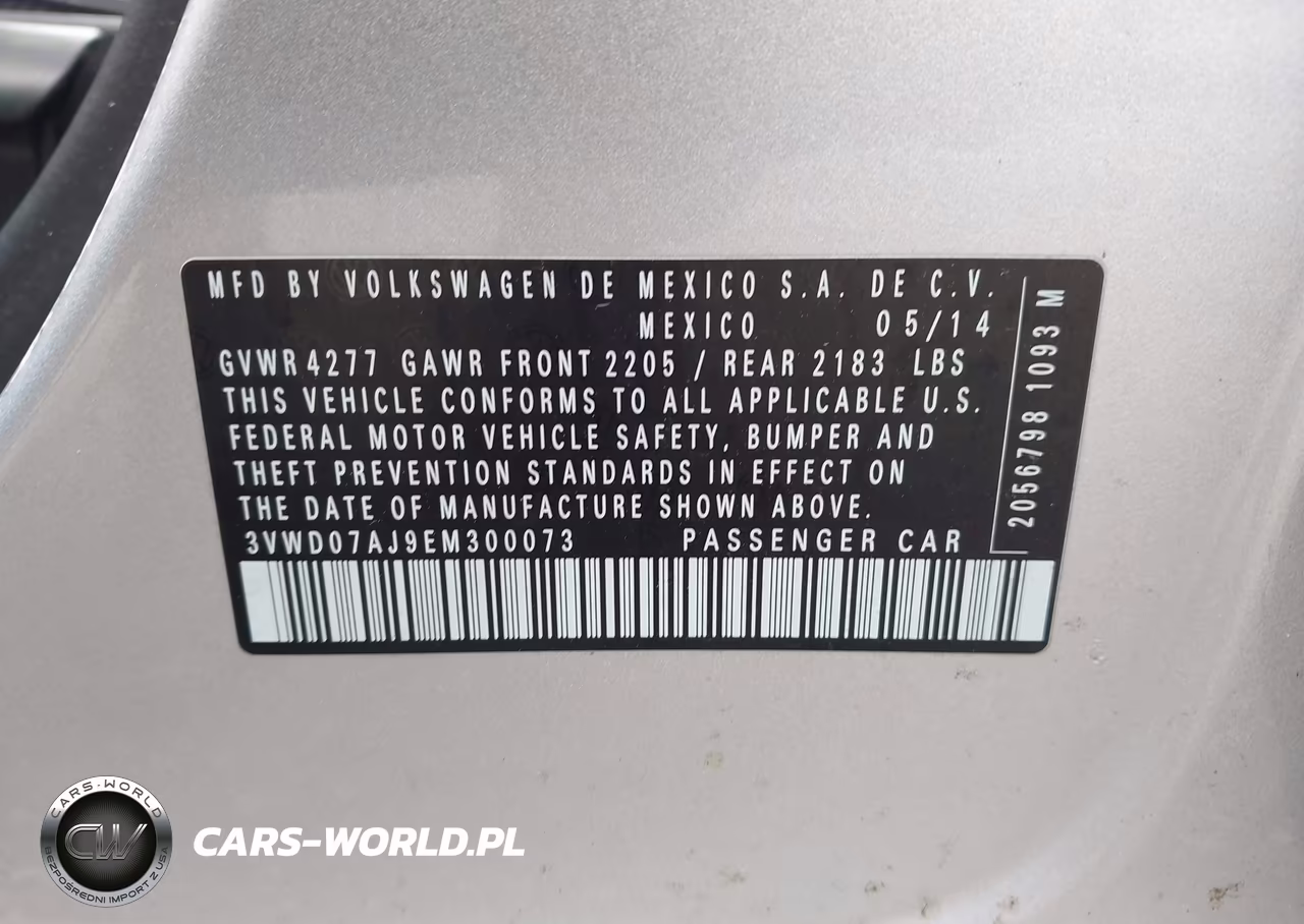 2014 Volkswagen Jetta 1.8T Se VIN:3VWD07AJ9EM300073 - 9