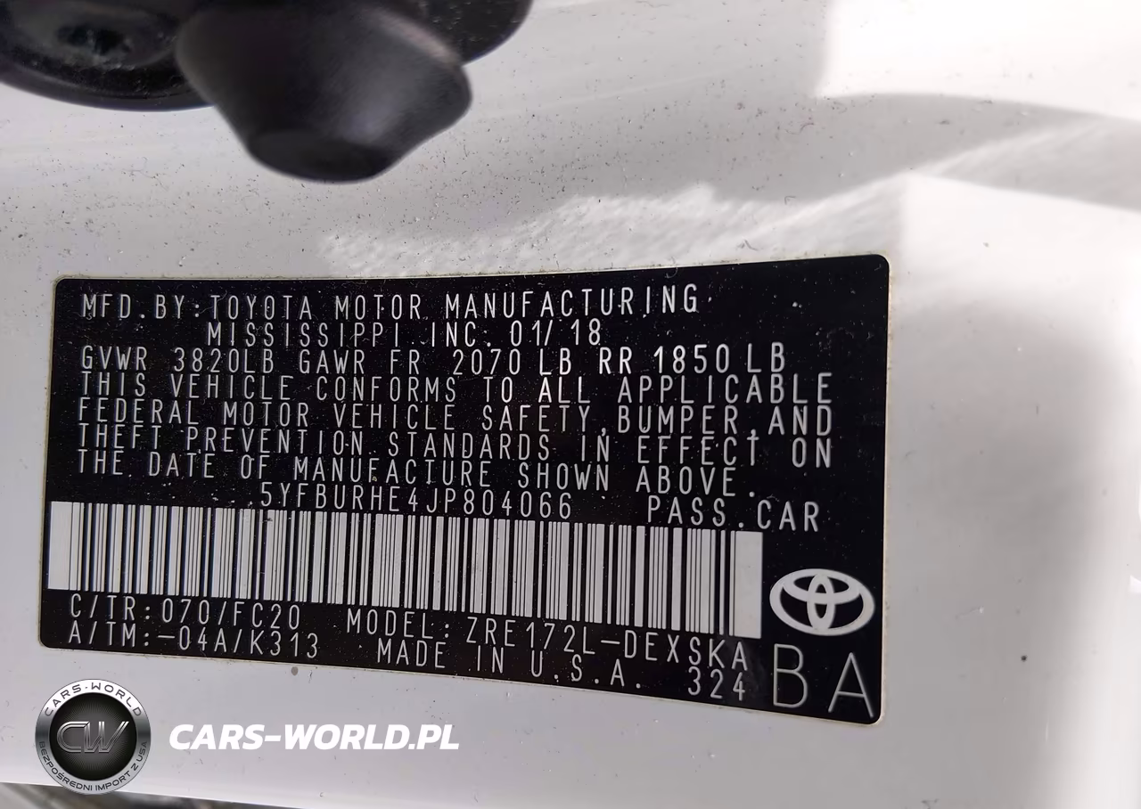 2018 Toyota Corolla Se VIN:5YFBURHE4JP804066 - 9