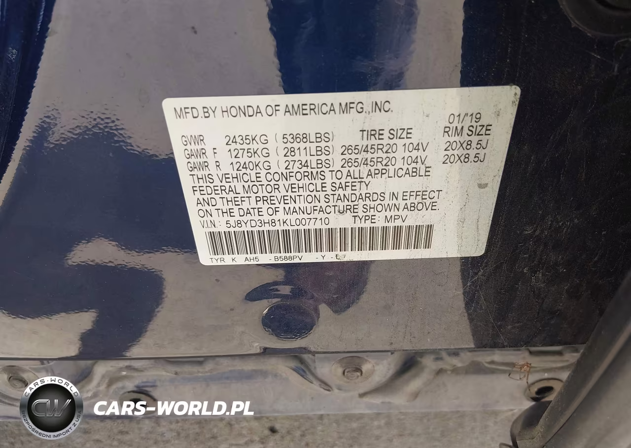 2019 Acura Mdx Advance Pkg VIN:5J8YD3H81KL007710 - 9