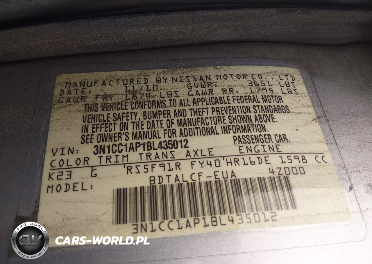 2011 Nissan Versa 1.6 VIN:3N1CC1AP1BL435012 - 9